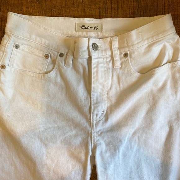 Madewell white jeans straight crop in excellent condition size 27 - Picture 3 of 3